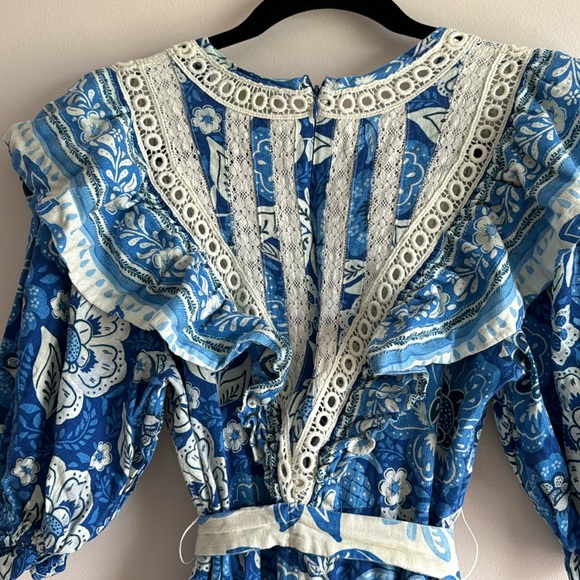 FARM Rio Full of Flowers Linen Blend Jumpsuit - Size XS - Picture 13 of 14